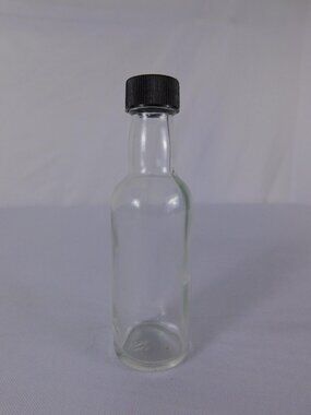 Unmarked Whiskey Decanter Clear Pressed Glass With Stopper Contemporary